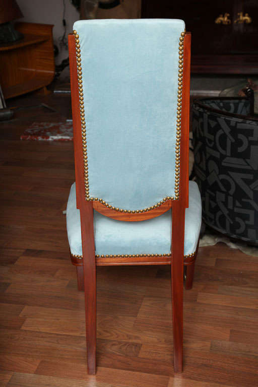 Bronze Ensemble de six chaises Art Déco françaises en vente