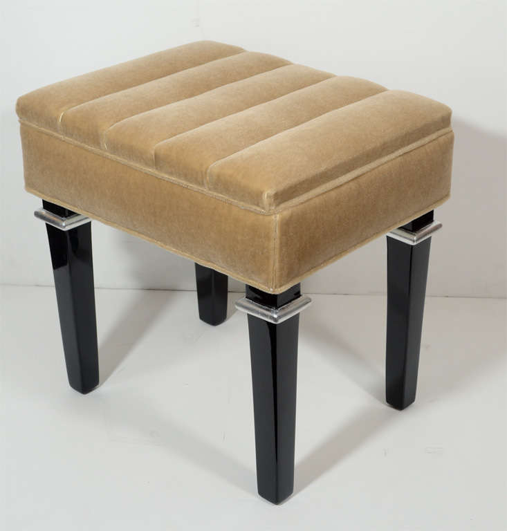 Art Deco Channel Tufted Bench 1