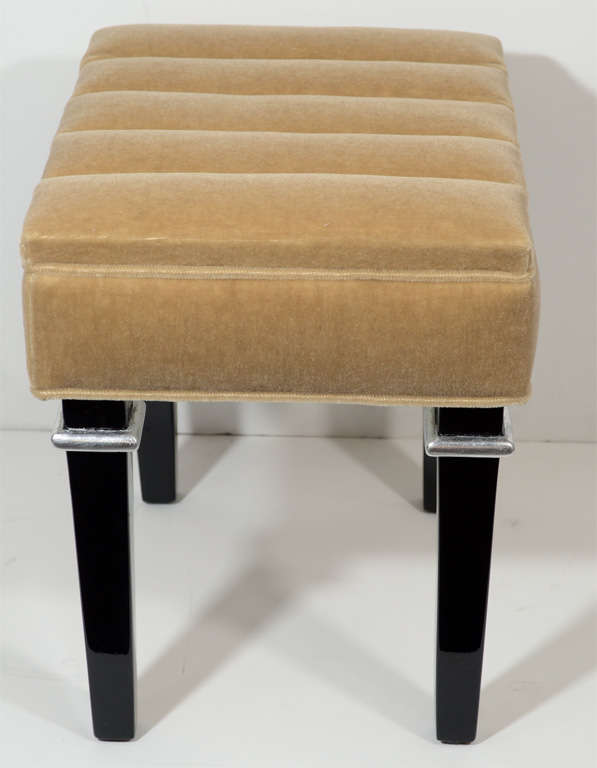 Art Deco Channel Tufted Bench 3