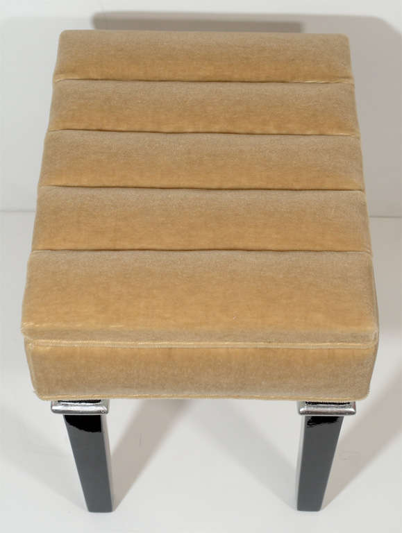 Art Deco Channel Tufted Bench 4