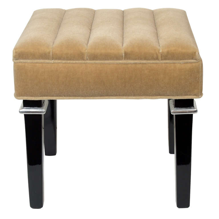 Art Deco Channel Tufted Bench