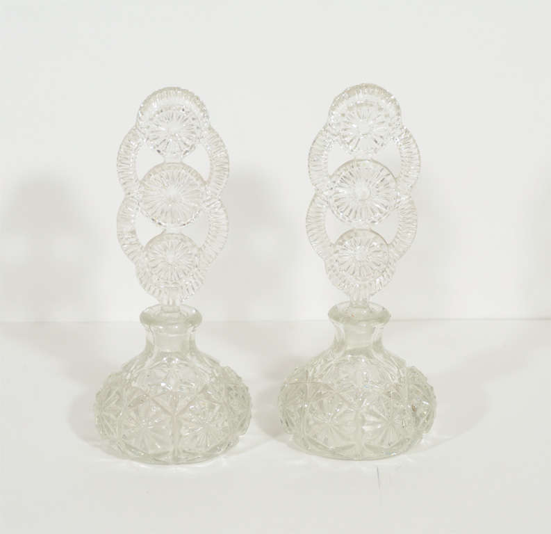 Pair of Art Deco Perfume Bottles