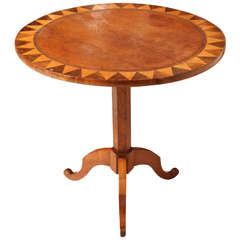 19th Century French Walnut Tripod Table