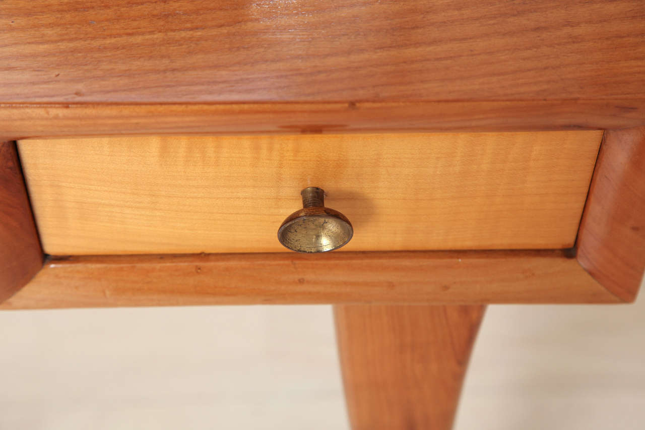 Art Deco Two-Drawer Vanity Table with Hinged Mirror, Italian, 1940 6