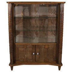 Used French Art Deco Cerused Wood Cabinet