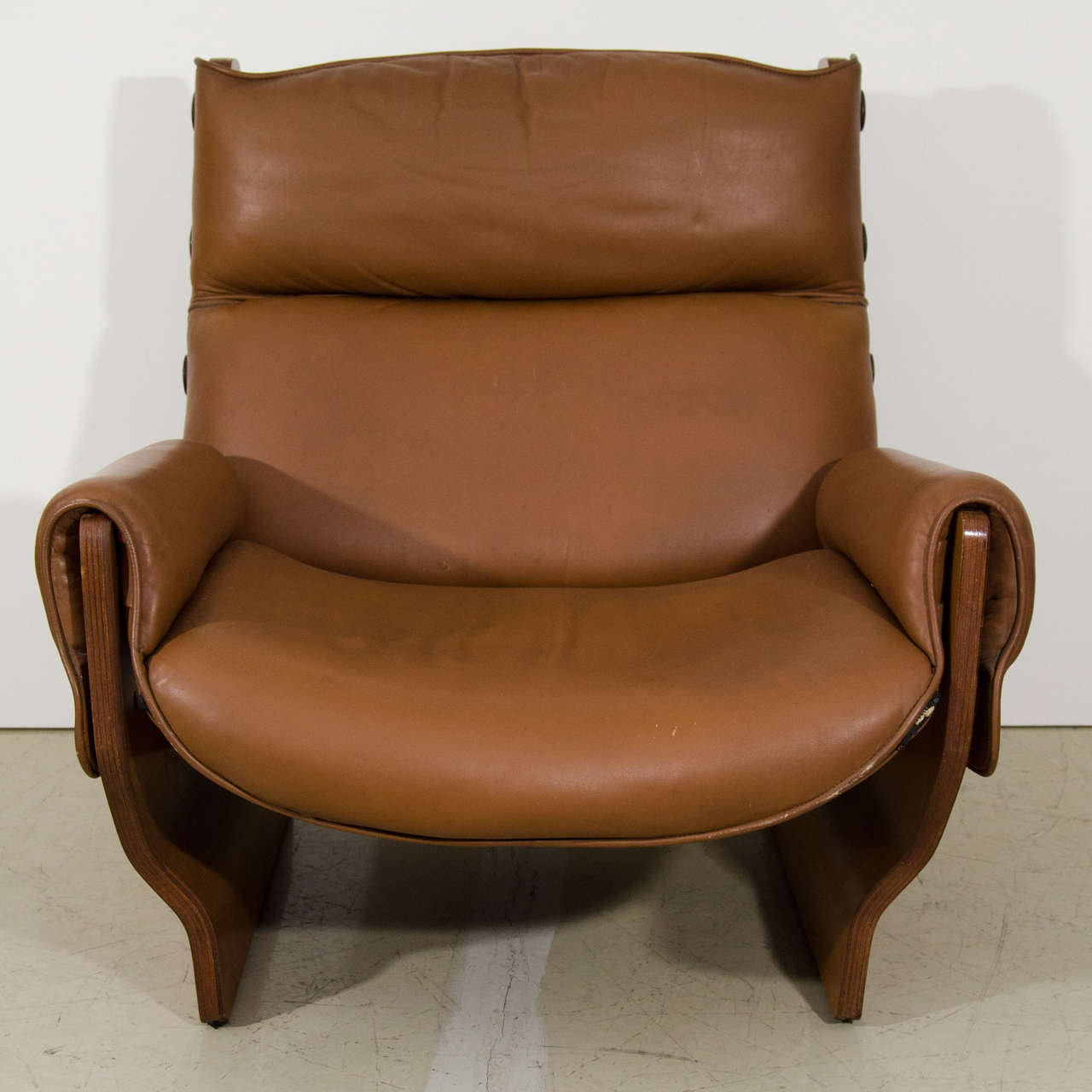 Osvaldo Borsani 'Canada' Two Lounge Chairs and Ottoman for Tecno 1