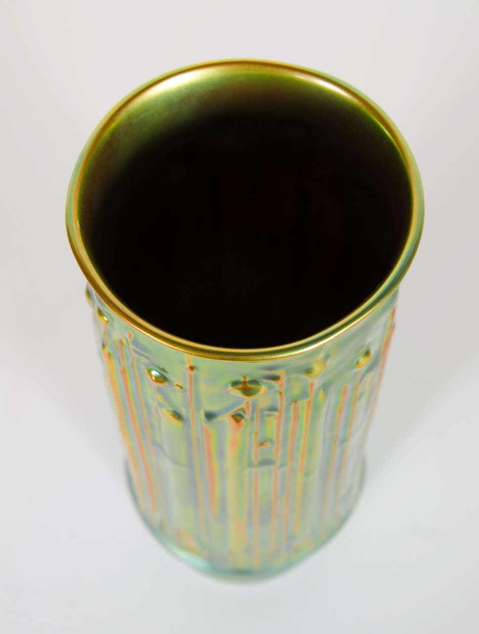 Art Deco Iridescent  Porcelain Vase by Zsolnay In Excellent Condition In New York, NY