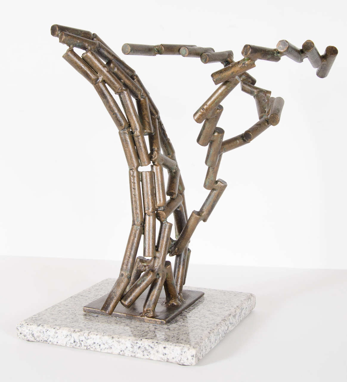 This Mid-Century Modernist welded steel sculpture is titled 