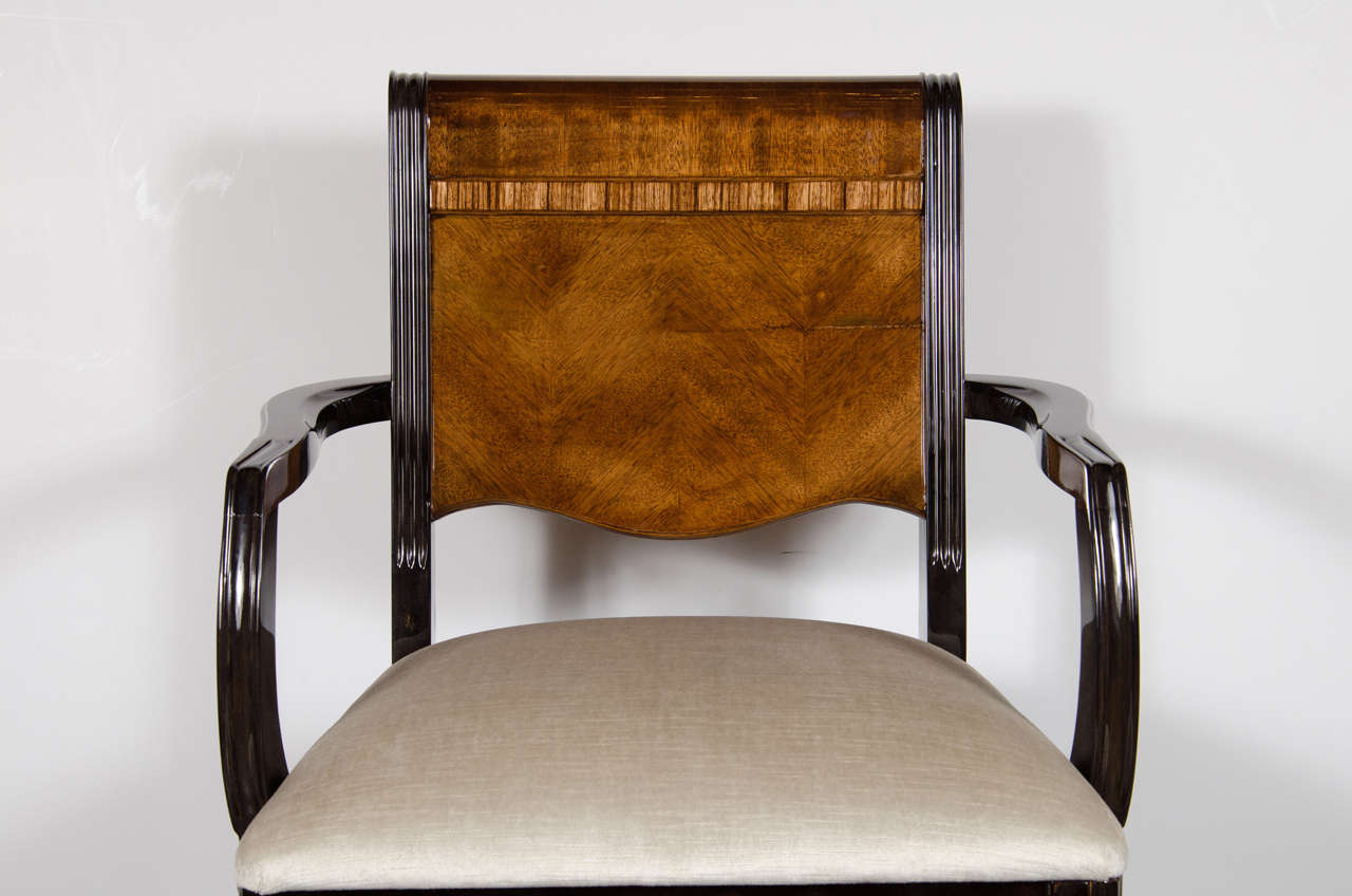 American Machine Age Art Deco Streamlined Design Arm Desk Chair