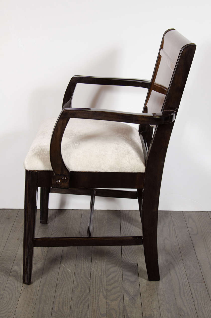 Mid-20th Century Machine Age Art Deco Streamlined Design Arm Desk Chair