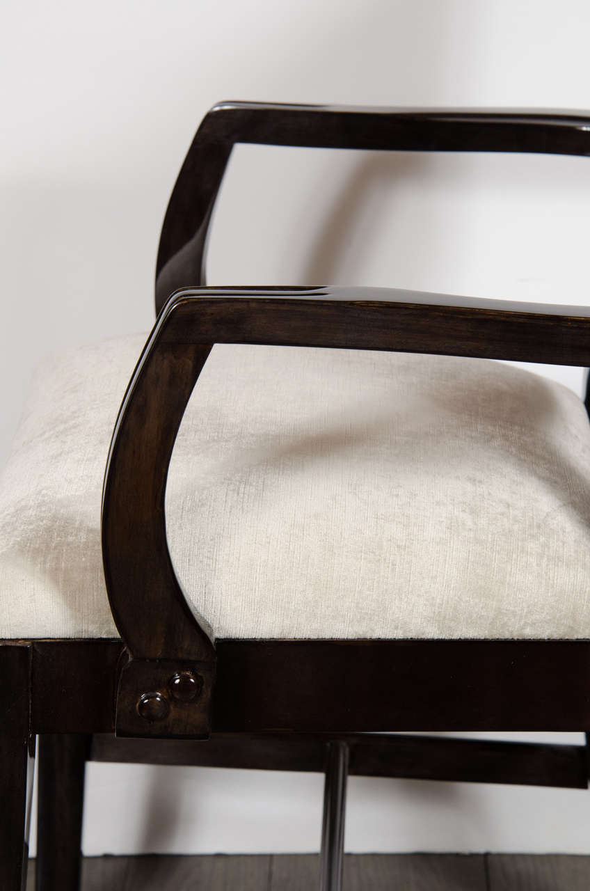 Machine Age Art Deco Streamlined Design Arm Desk Chair 1
