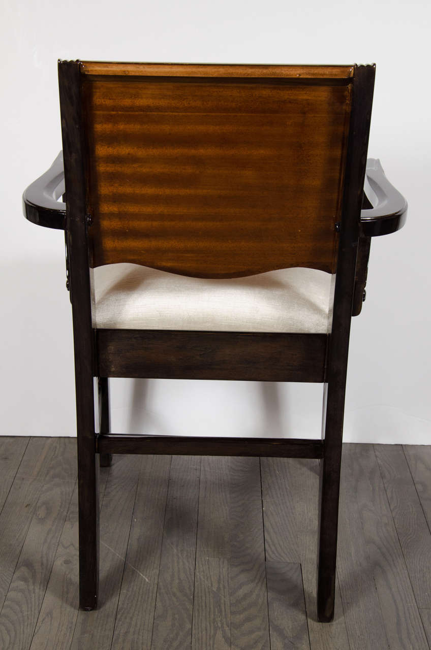 Machine Age Art Deco Streamlined Design Arm Desk Chair 3