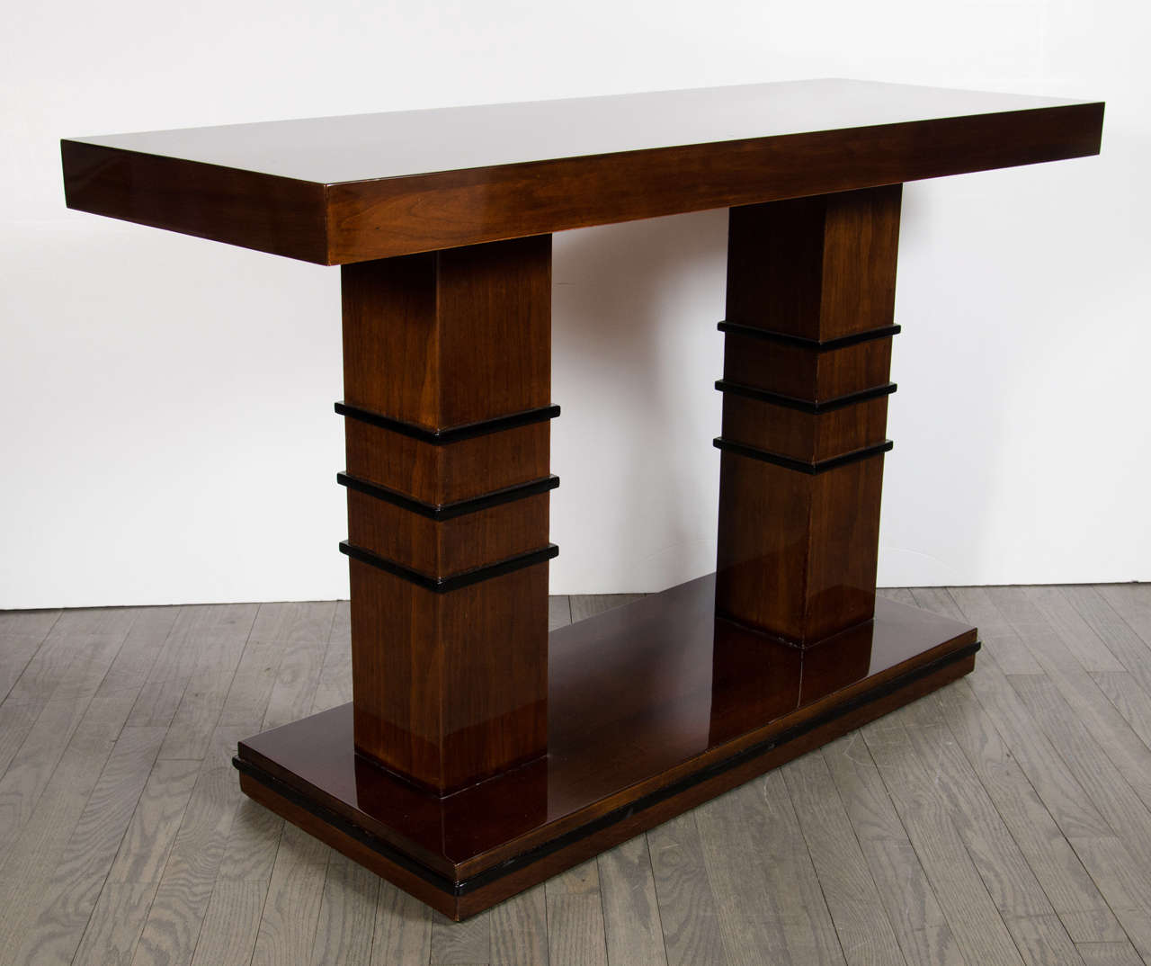 Art Deco Streamline Console Table in the Manner of Donald Deskey