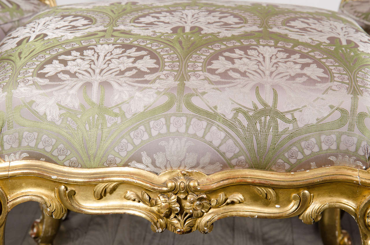 french bergere chair and ottoman