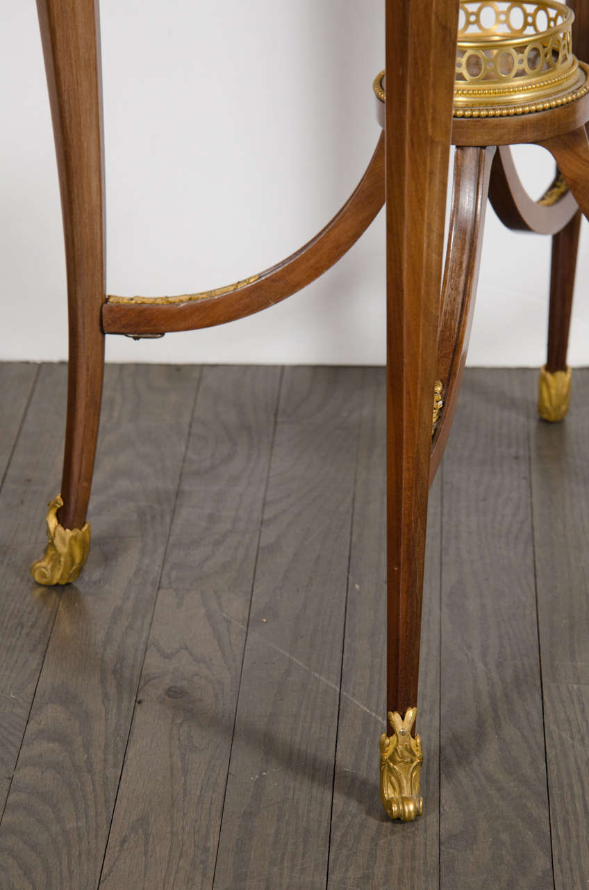 Elegant Ormolu-Mounted Louis XV Style Side Table with Exotic Marble Top 1