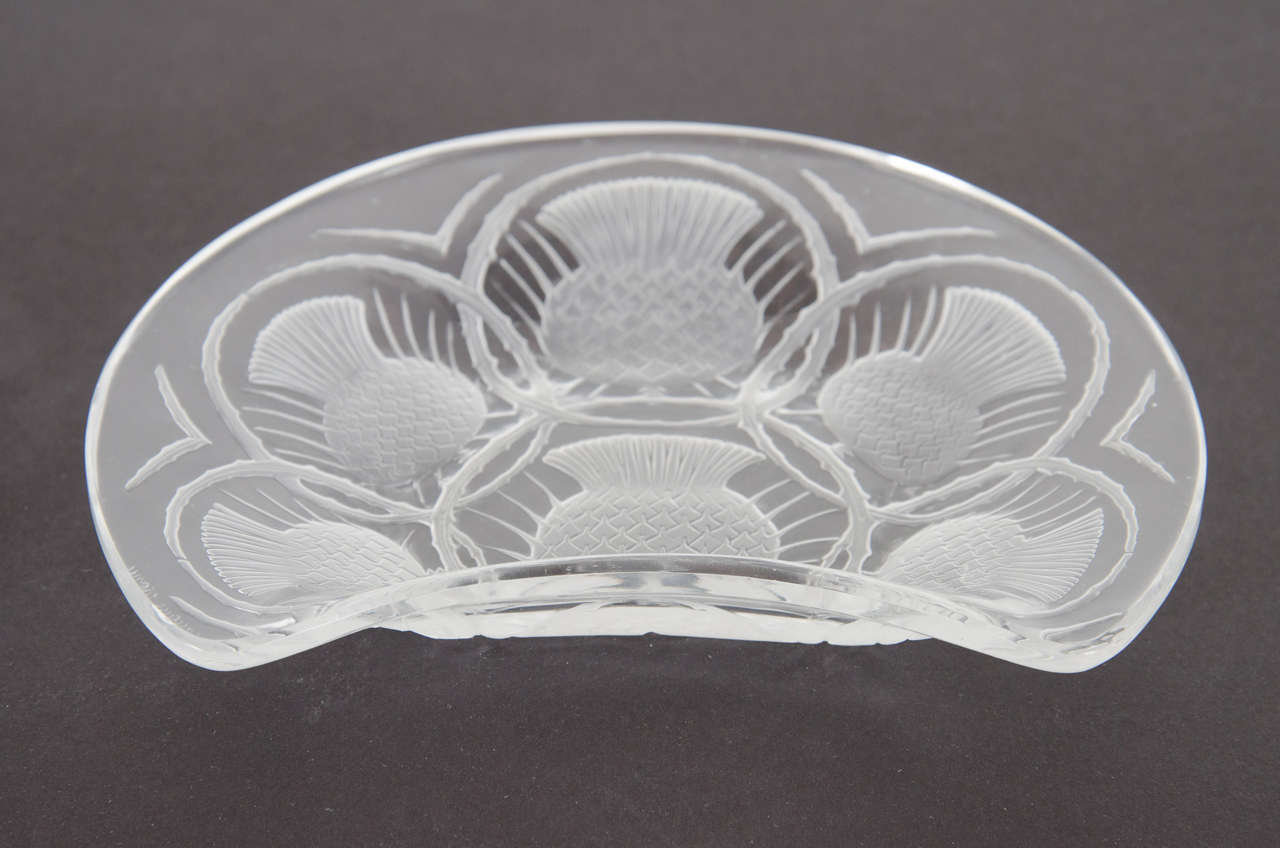 Gorgeous Lalique Hors d'Oeuvres Plates with Art Deco Detailing 5