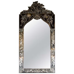 Exquisite Venetian Arabesque Style Mirror with Reverse Etching