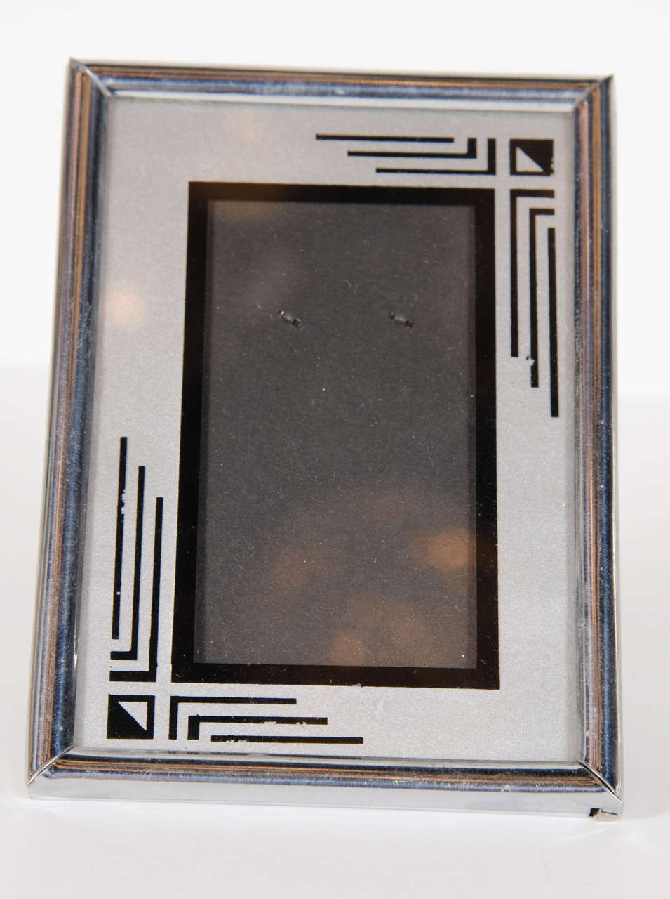 Art Deco Chrome and Reverse Painted Frame at 1stDibs art deco picture