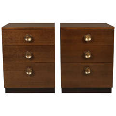 Pair of Walnut Bedside Chests by Gilbert Rohde for Herman Miller
