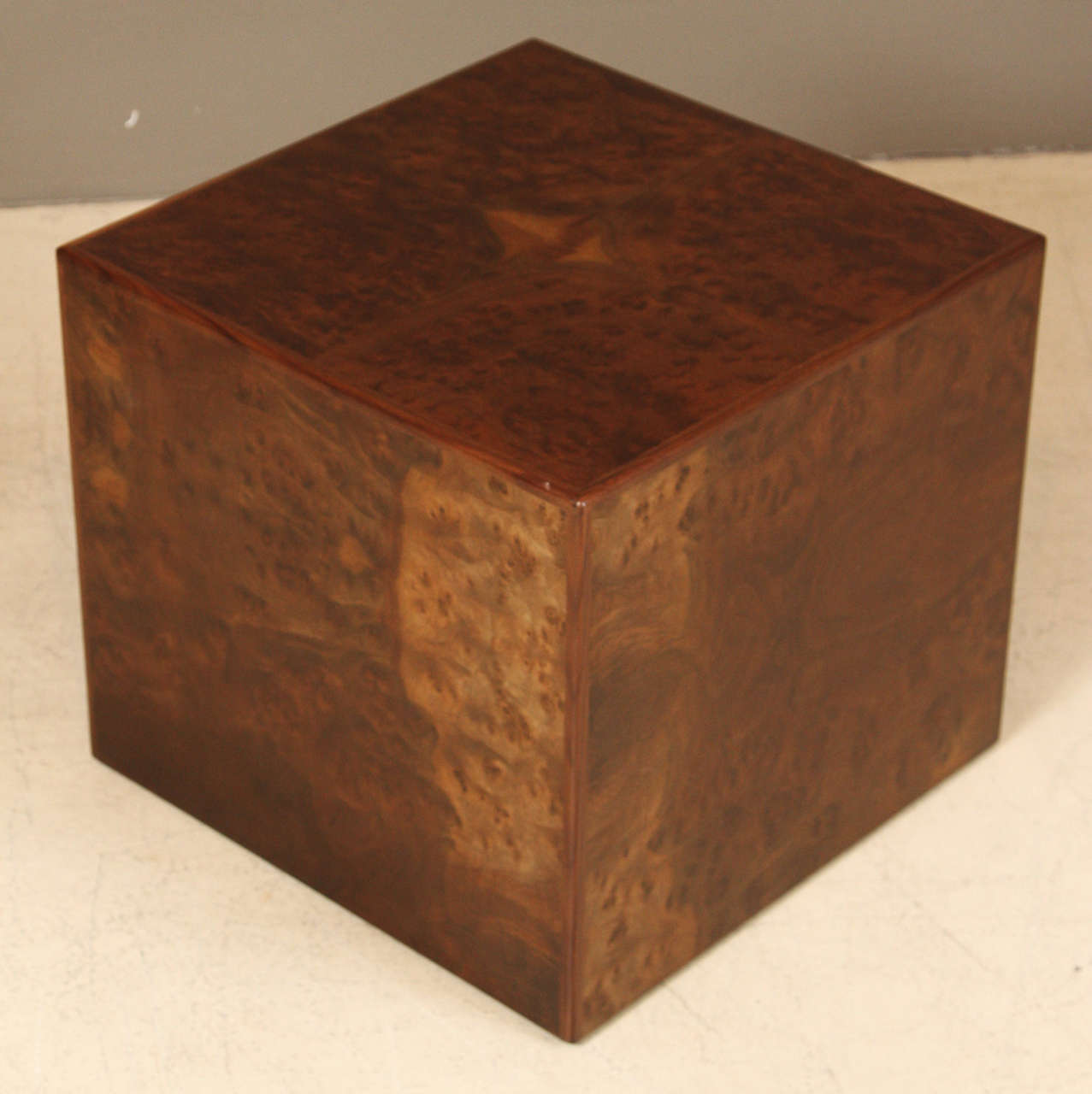 Burl Cube Table by Lawson-Fenning 3