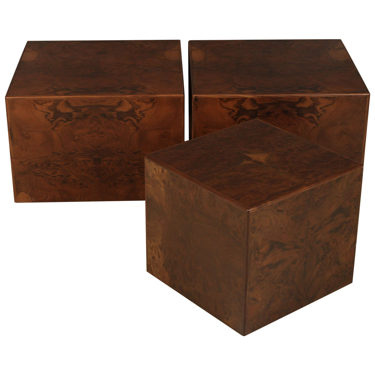 Burl Cube Table by Lawson-Fenning