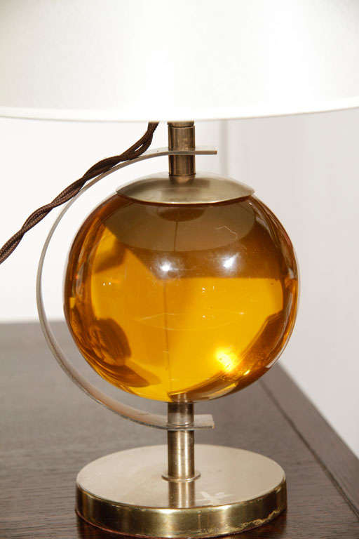 A Resin Table Lamp, French 1950's In Good Condition In Hoboken, NJ