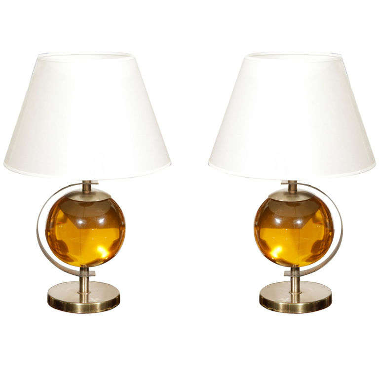 A Resin Table Lamp, French 1950's