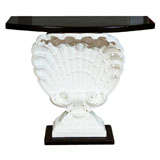 White Shell Console Table