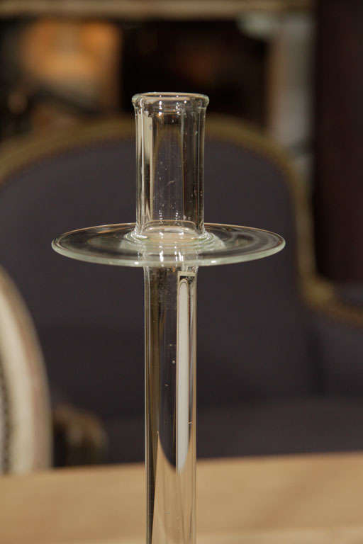 Czech Tall Blown Glass Candleholders Antony Todd Collection
