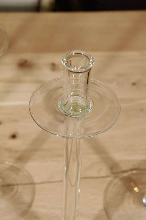 Contemporary Tall Blown Glass Candleholders Antony Todd Collection