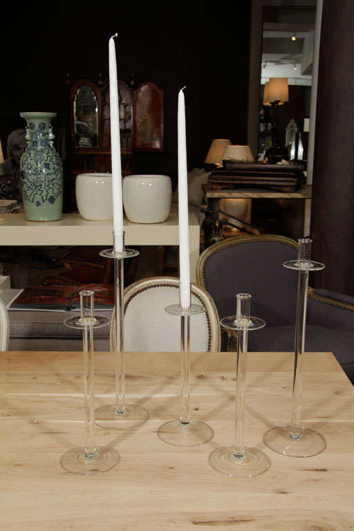 Tall Blown Glass Candleholders Antony Todd Collection 2