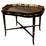 English, papier mache tray on stand