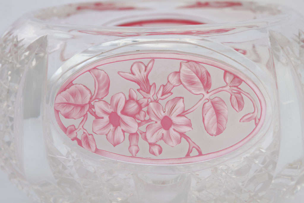 19th Century Stuart & Sons Cameo And Cut Glass Bowl For Sale