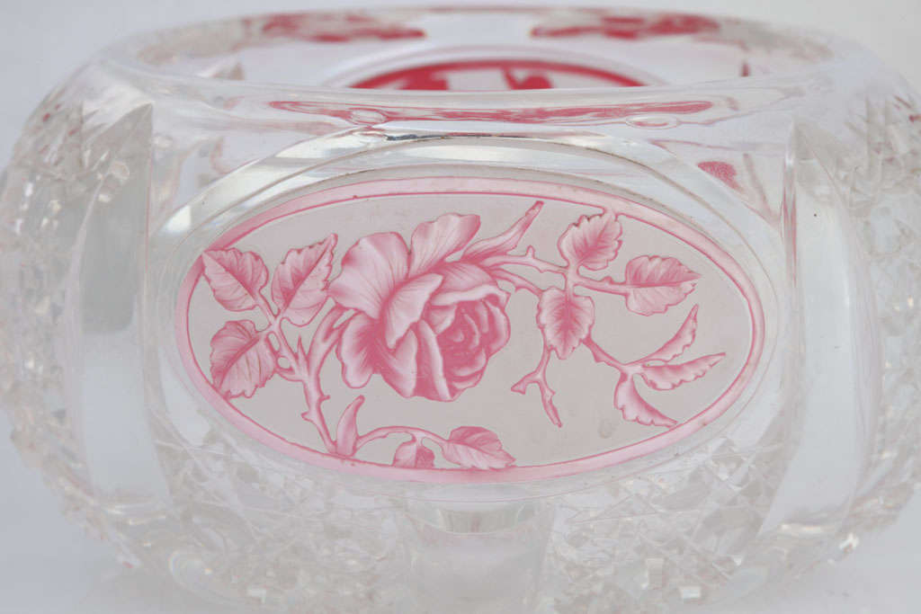 Stuart & Sons Cameo And Cut Glass Bowl For Sale 2