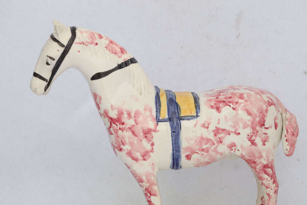 A Fine Prattware Pottery Pony For Sale 1