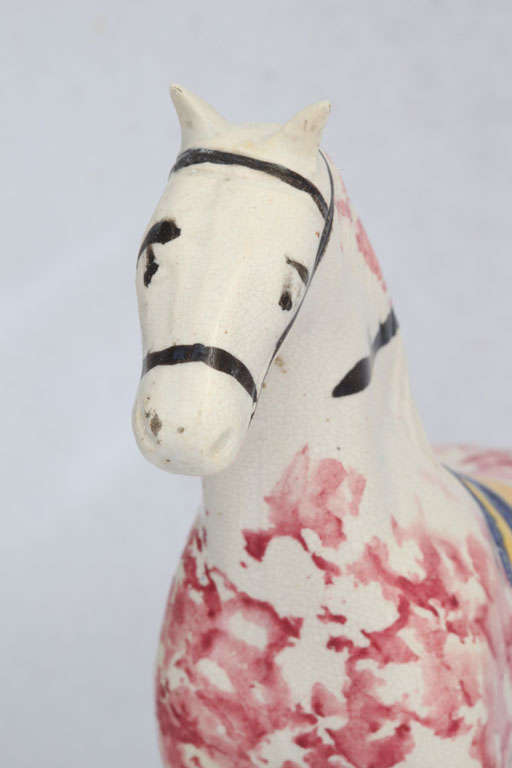 A Fine Prattware Pottery Pony For Sale 4