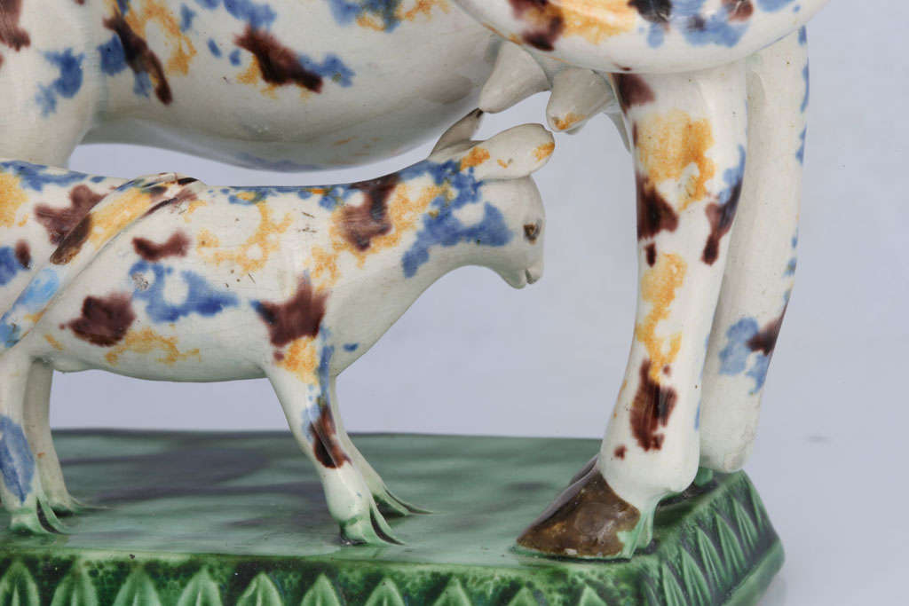Rare English Creamware Cow Creamer For Sale 1