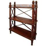 classic campaign style shelf in recycled wood