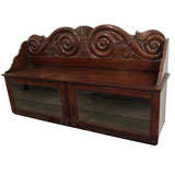 antique handcarved rosewood wall cabinet