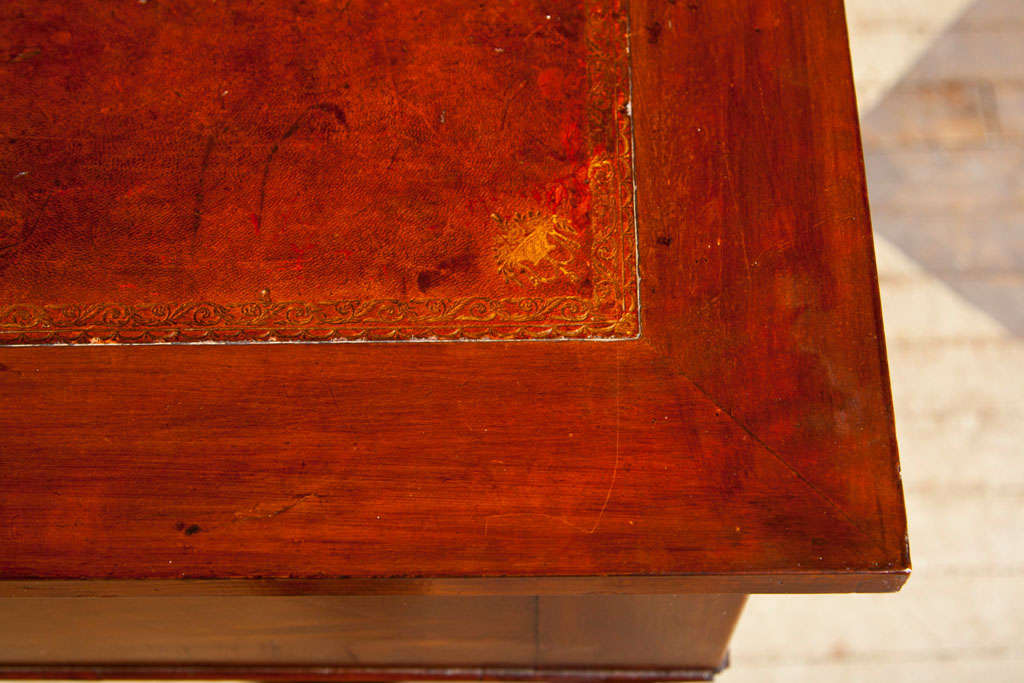 Fine French  Directoire Mahogany Bureau Plat 3