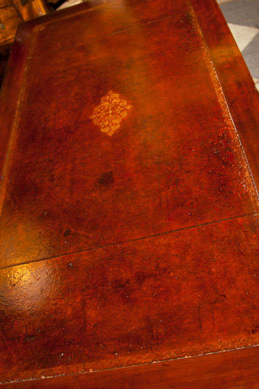 Fine French  Directoire Mahogany Bureau Plat 4