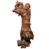 Carved Hard Wood Standing Figure Of A Lohan