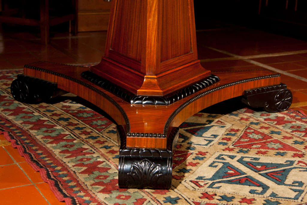 Regency Style Rosewood Center Hall Table In Excellent Condition For Sale In Woodbury, CT