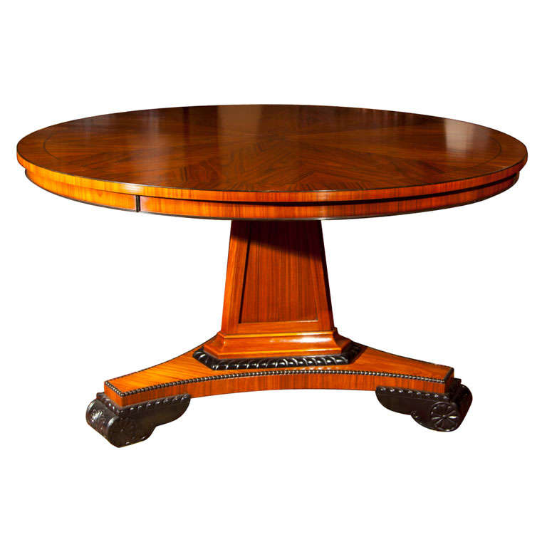 Regency Style Rosewood Center Hall Table For Sale