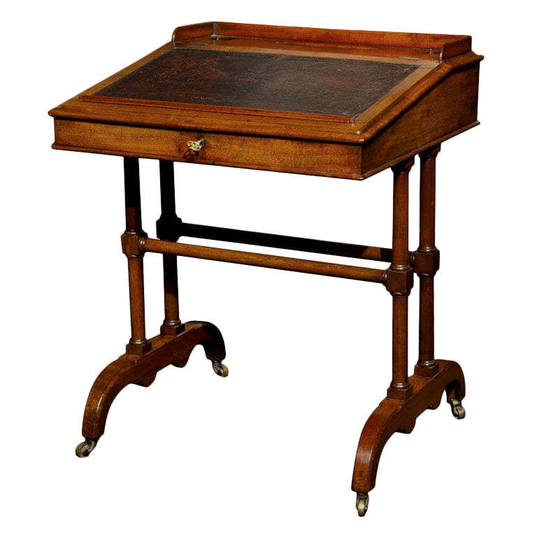 English Mahogany Student Desk For Sale at 1stDibs