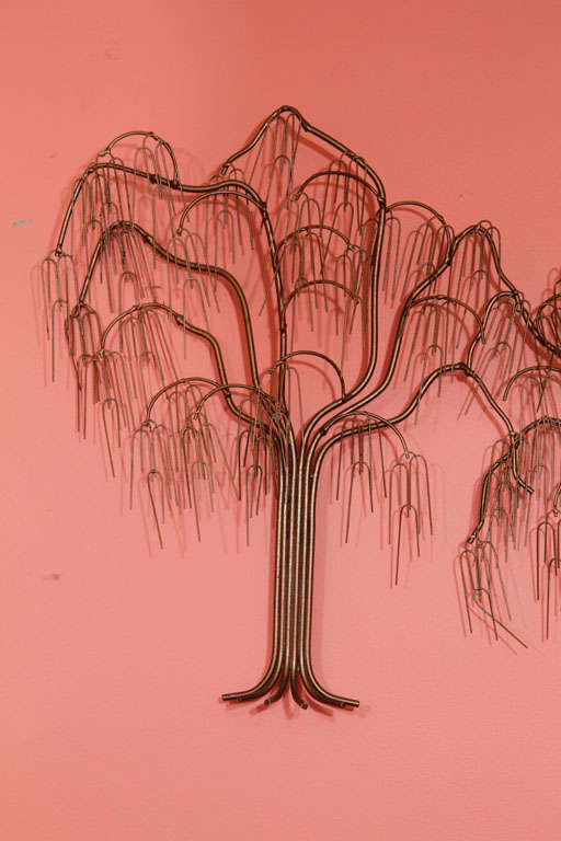 Mid Century "Trees" Wall Sculpture in the Style of Curtis Jere