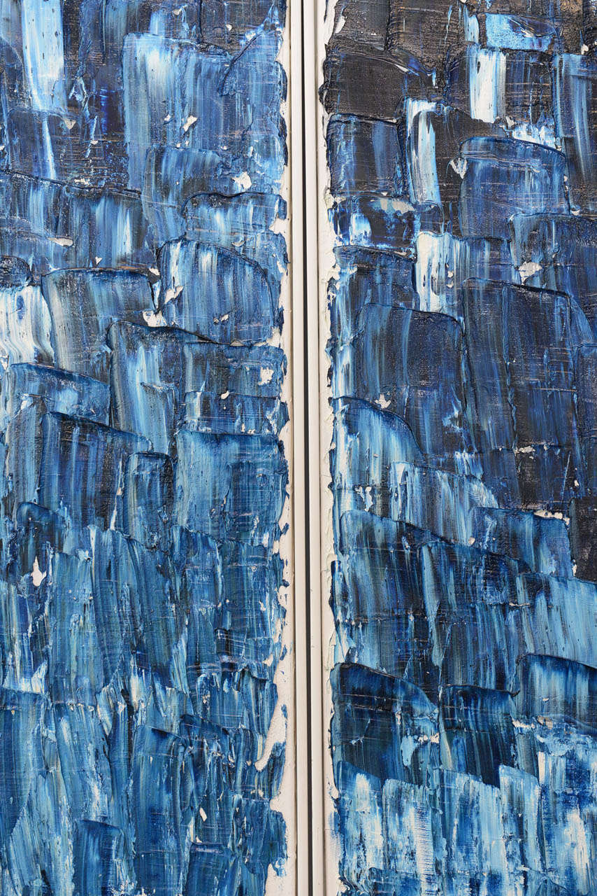 American Renato Freitas Oil on Canvas, Brainwaves Diptych, 2013