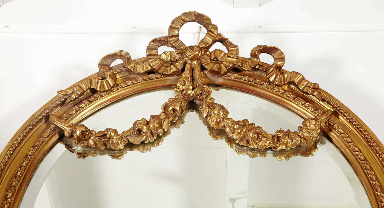 French Rare Pair Of Louis XVI Style Mirrors For Sale