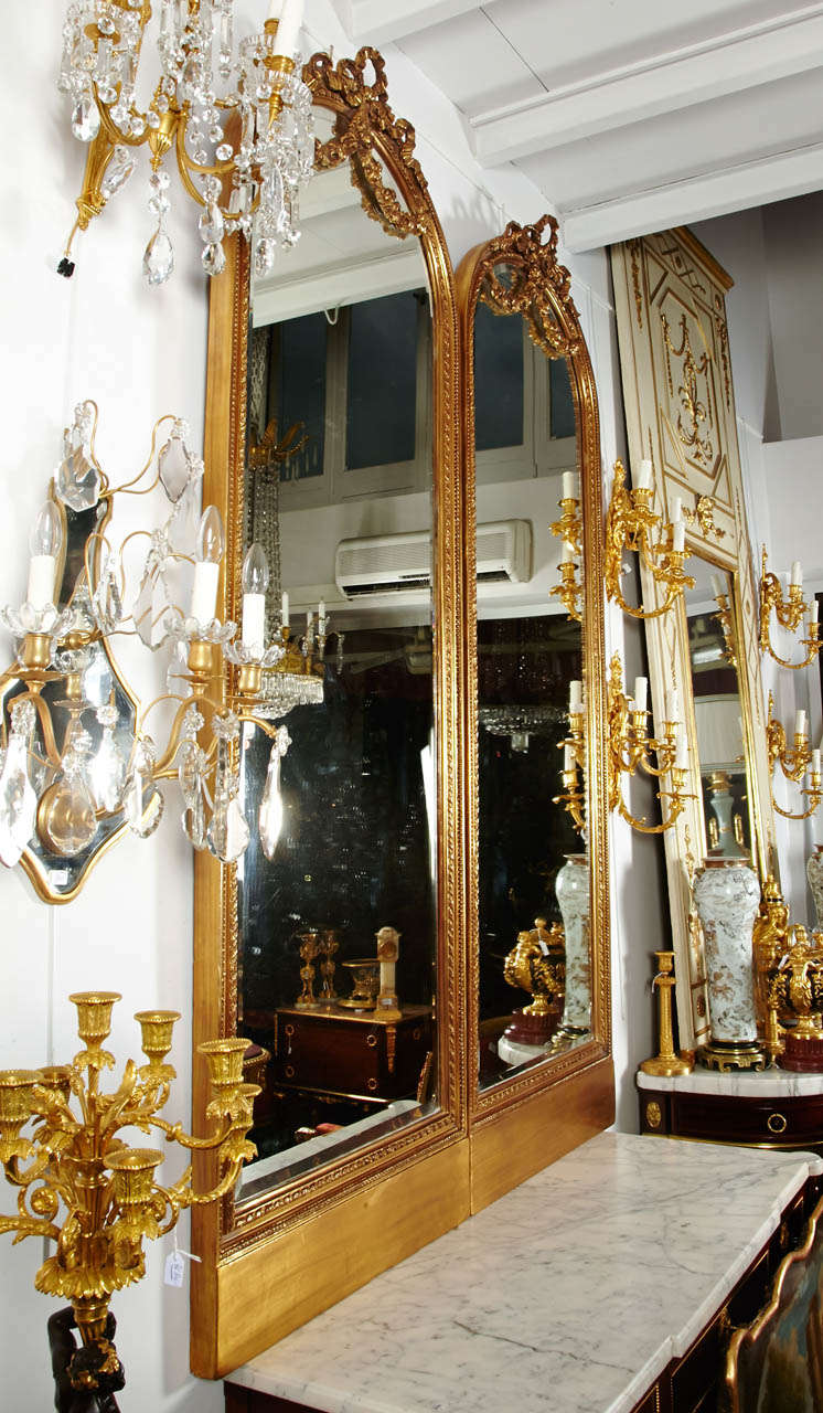 19th Century Rare Pair Of Louis XVI Style Mirrors For Sale