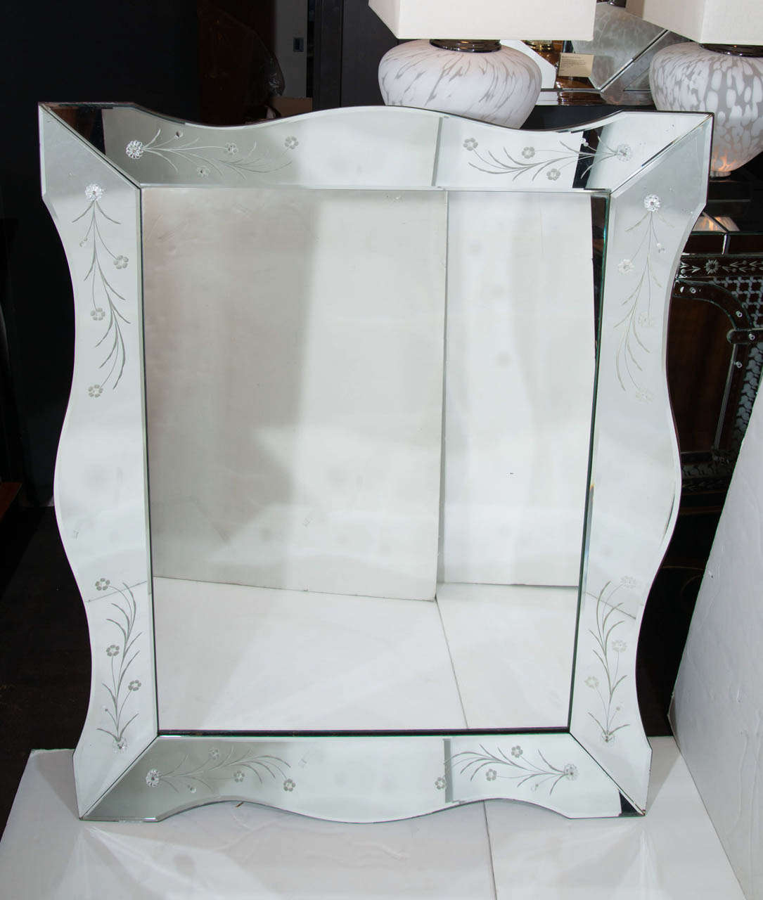 1940's Elegant Hollywood Era Large-Scale Mirror